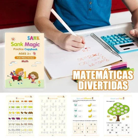 SANK MAGIC™ 4 Cuadernos + 1 Lápiz Mágico + Regalo Sorpresa 🎁